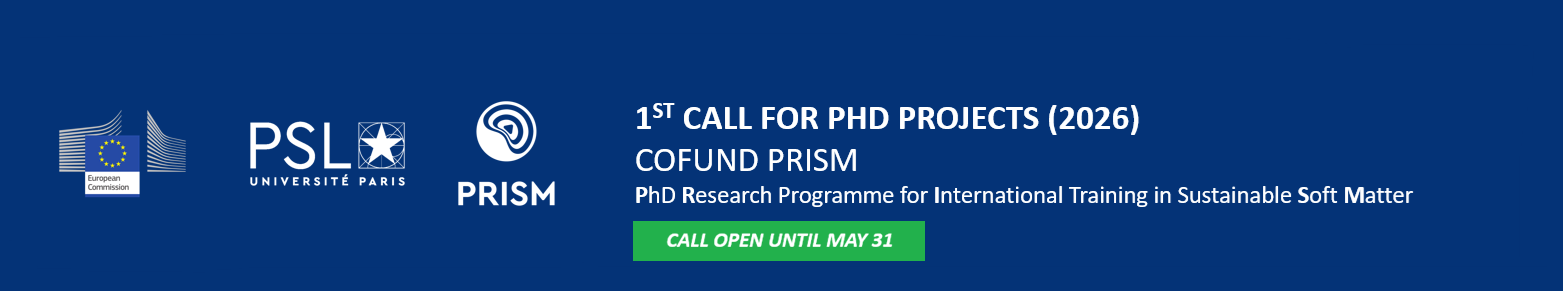 PRISM 1ST CALL FOR PHD PROJECTS - 2026>